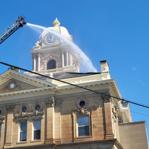 Corunna Fire Department aids in Courthouse renovations with horizontal