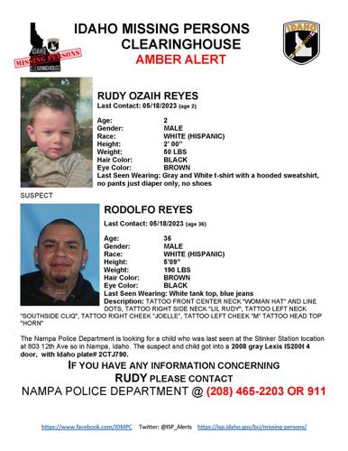 Nampa Police seek help in finding abducted 2-year-old boy