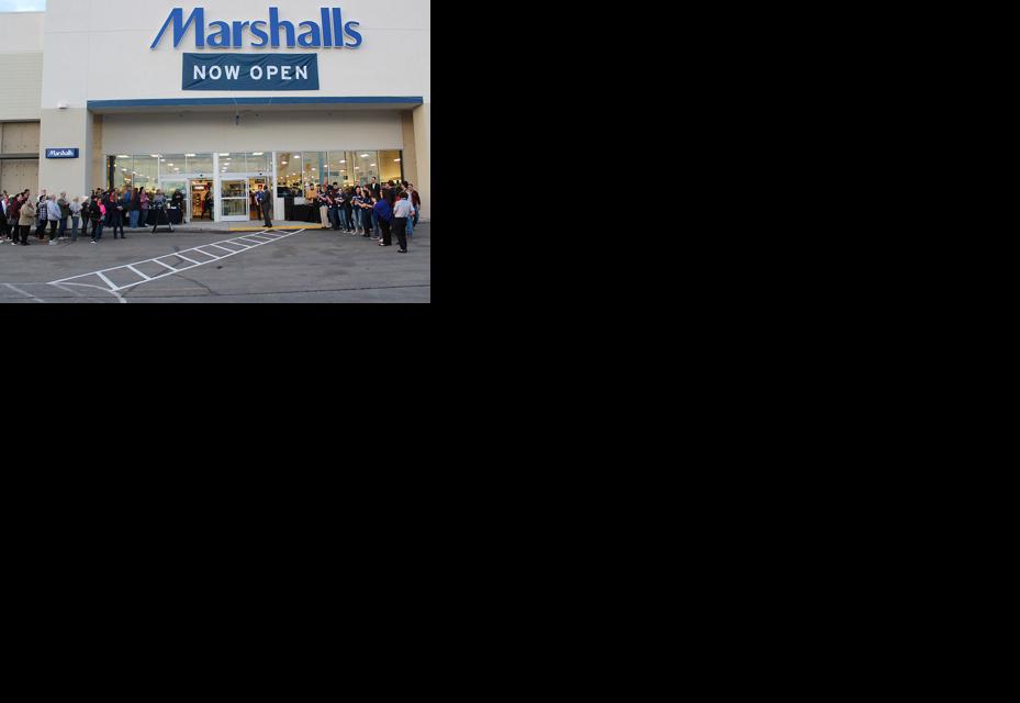 marshalls opening grand argusobserver line good fit ontario store gathers crowd opened doors morning before front just