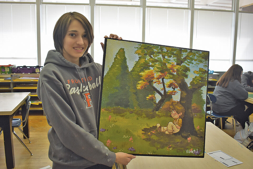 Things are looking up for Fruitland art student