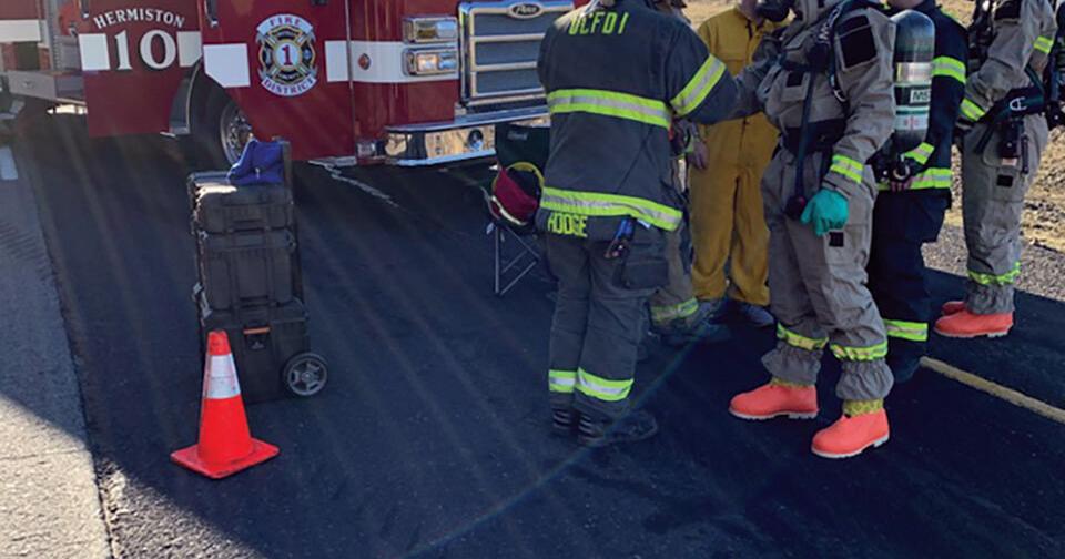 I-84 between Ontario and Pendleton is closed due to a dangerous spill.