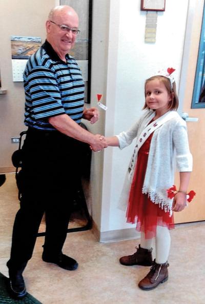 Miss Poppy meets area mayor