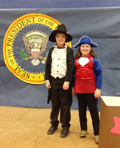 Second-graders show patriotism