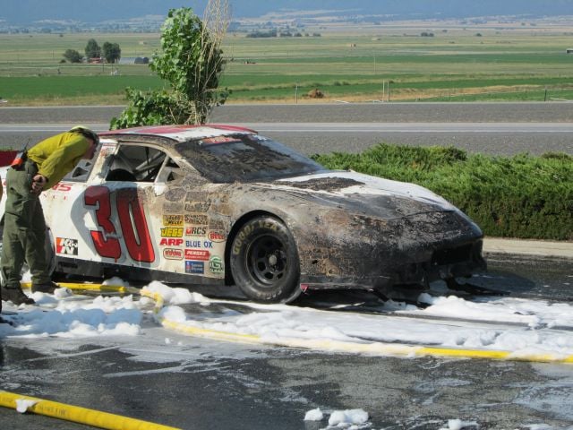 Nascar racing cars damaged in fire on I-84  Local News 