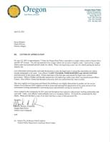 Letter of Appreciation from OSP Lt. Mark Duncan