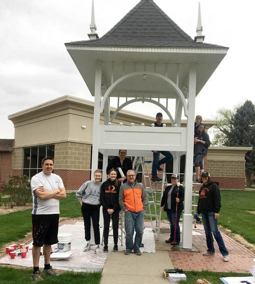Valley Family Health freshens up gazebo near library