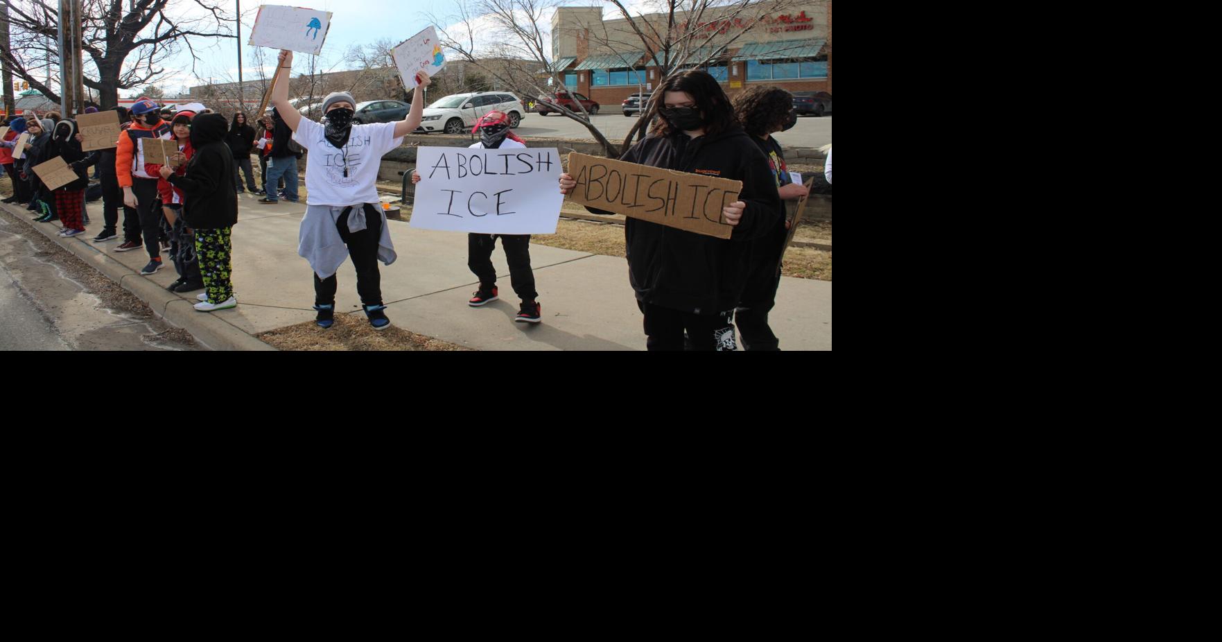 Arvada High School students walk out in protest of ICE