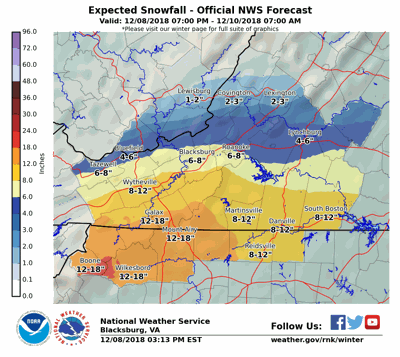 Significant Snowfall Expected From Winter Storm Diego Dec 8 10