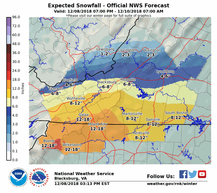 Significant Snowfall Expected From Winter Storm Diego Dec 8 10