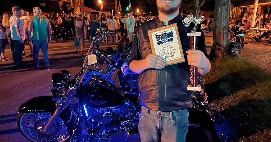 Brandon Pritt wins Best in Show at car and bike show in Mountain City