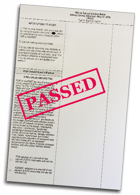 Half-cent sewer improvement tax adopted