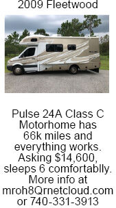 2009 Fleetwood Pulse 24A Class C Motorhome has 66k miles
