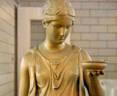 Hebe statue in Athens water treatment plant