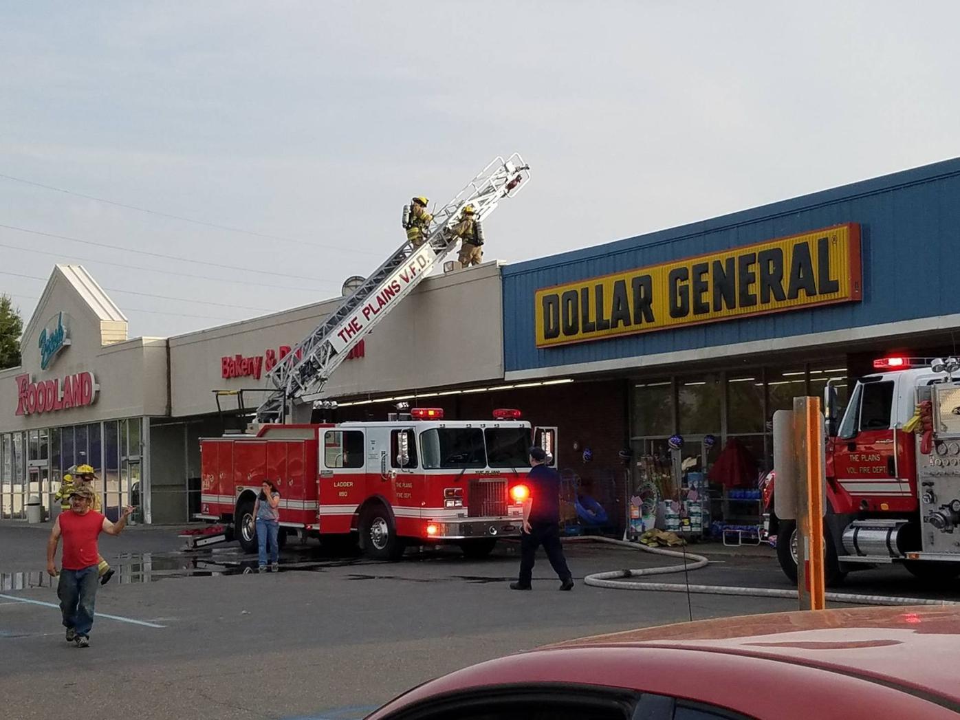Saturday evening fire damages Dollar General in The Plains News