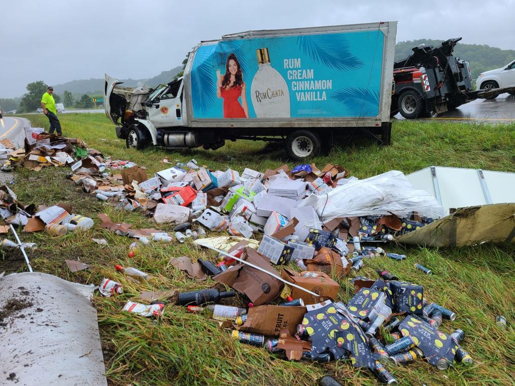 Truck carrying alcohol crashes on U.S. 33 during Wednesday deluge News