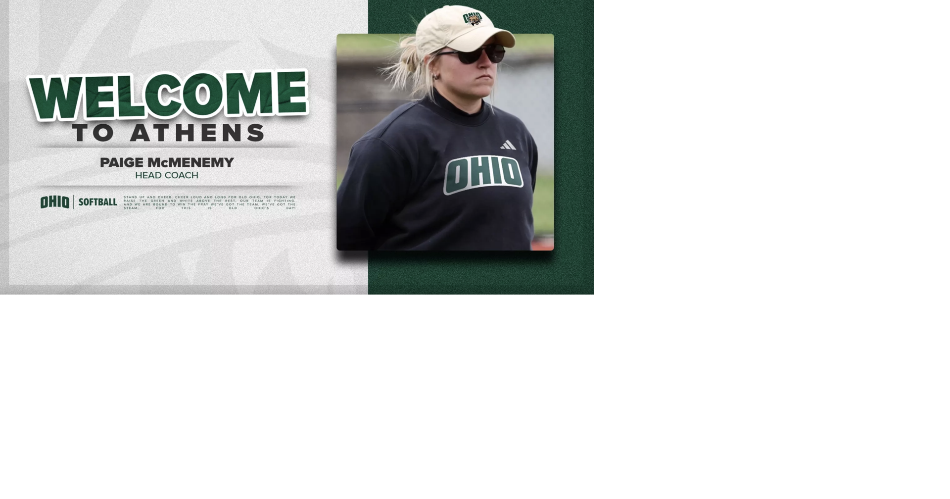 Paige McMenemy named head coach of Ohio softball