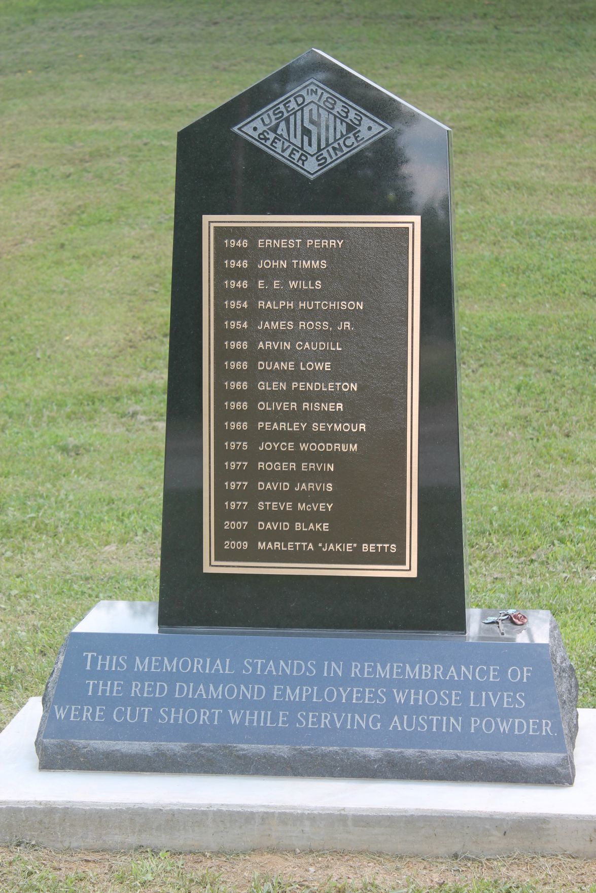 Austin Powder memorializes past employees News