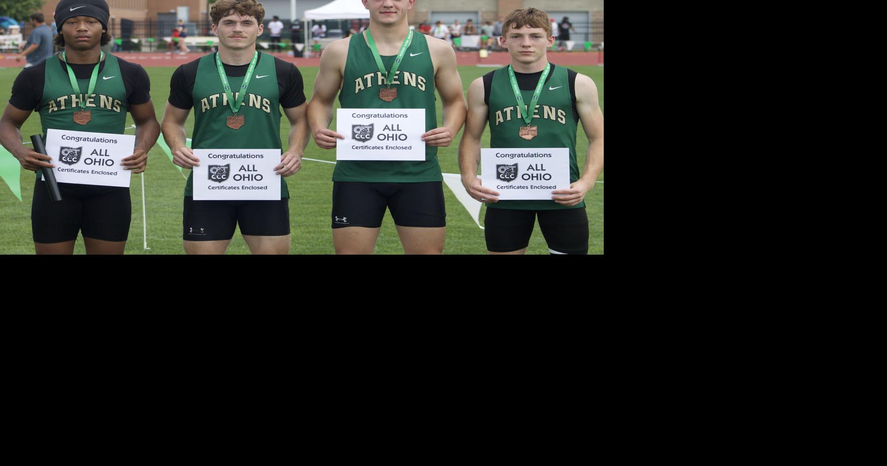 Athens boys set new 4x100 school record, finish fourth with All-Ohio honors at OHSAA State Track Meet