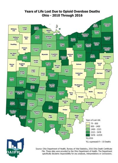 Opioid Ods Responsible For 500 000 Plus Years Of Life Lost In The State Of Ohio Local News Athensnews Com