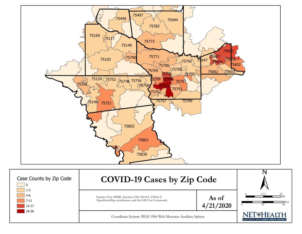COVID19 cases by zip code