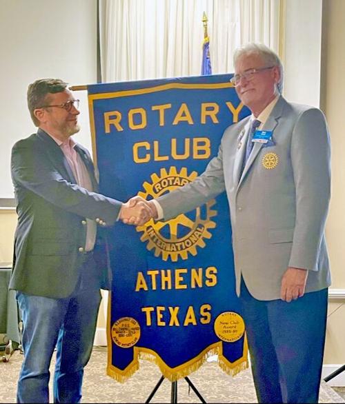 Groom visits Athens Rotary