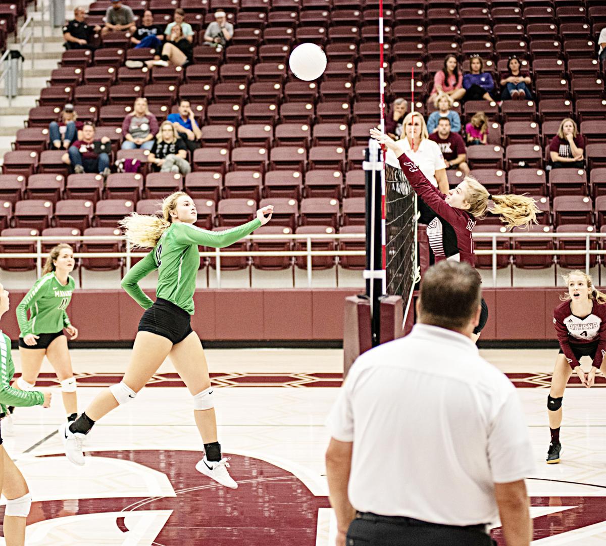 Athens volleyball versus Wills Point and Mabank Sports