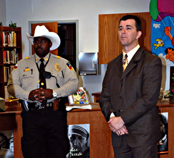 superintendent redic paul athensreview isd athens await hayes fred chief beginning district police press dr left right