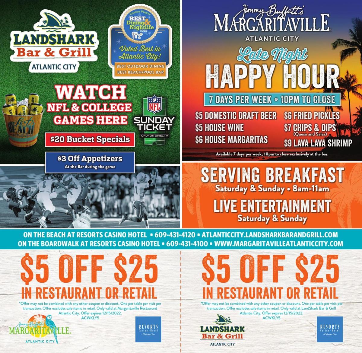 MARGARITAVILLE/LANDSHARK | Ads | atlanticcityweekly.com