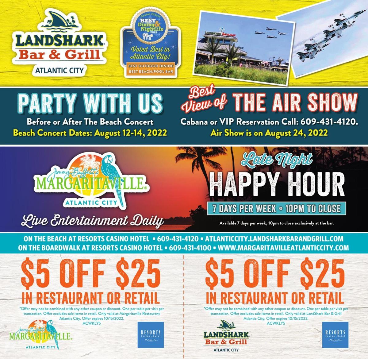 MARGARITAVILLE/LANDSHARK | Ads | atlanticcityweekly.com
