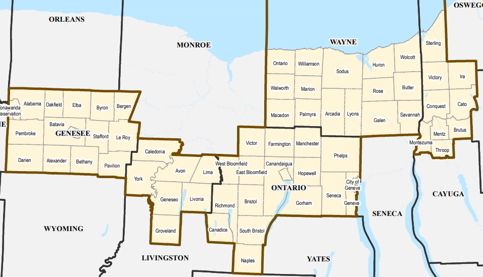 How NY lawmakers split Cayuga County into six legislative districts