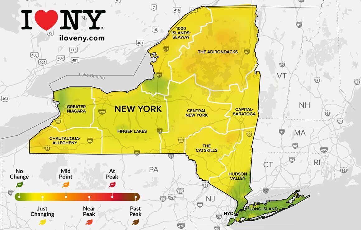 New York state fall foliage report for Sept. 2127