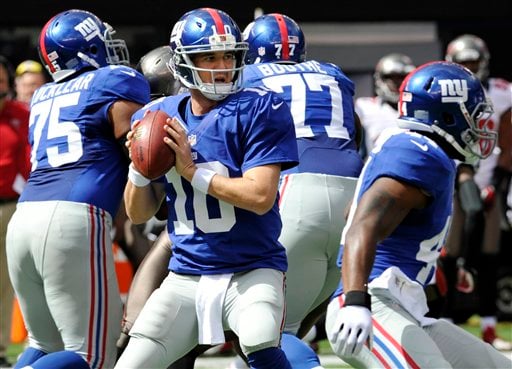 Eli Manning throws horrible interception, shows some Eli Face