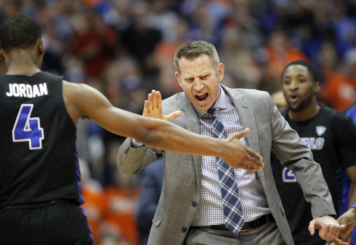 Surging Buffalo Men S Basketball Team Adopts Coach Oats Fearless