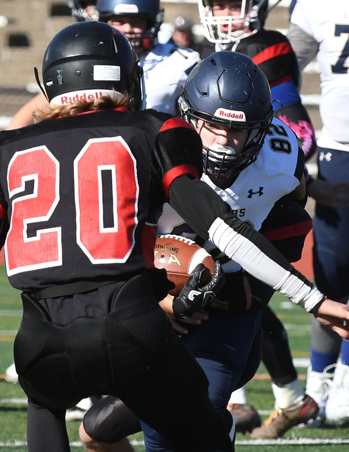 Skaneateles football holds off Newark Valley on two-point try to secure