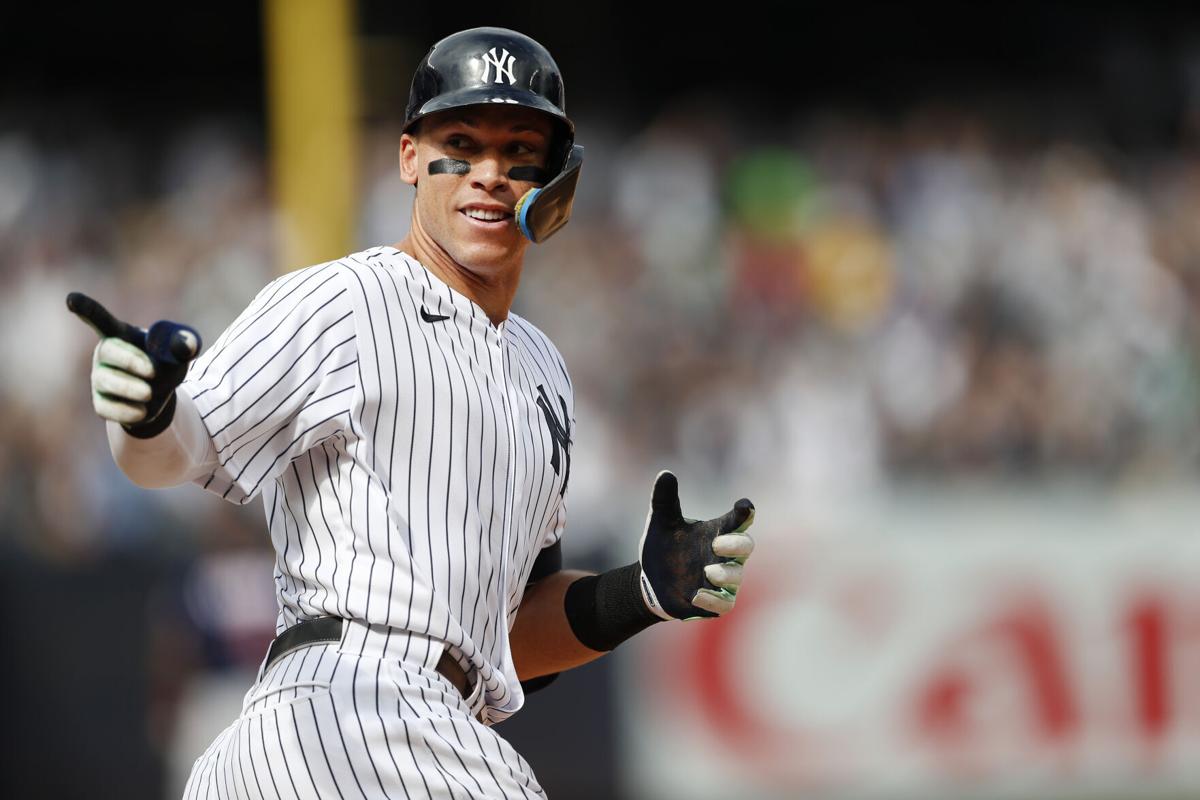 Watch as Aaron Judge's batting practice homer smashes into a concession  stand
