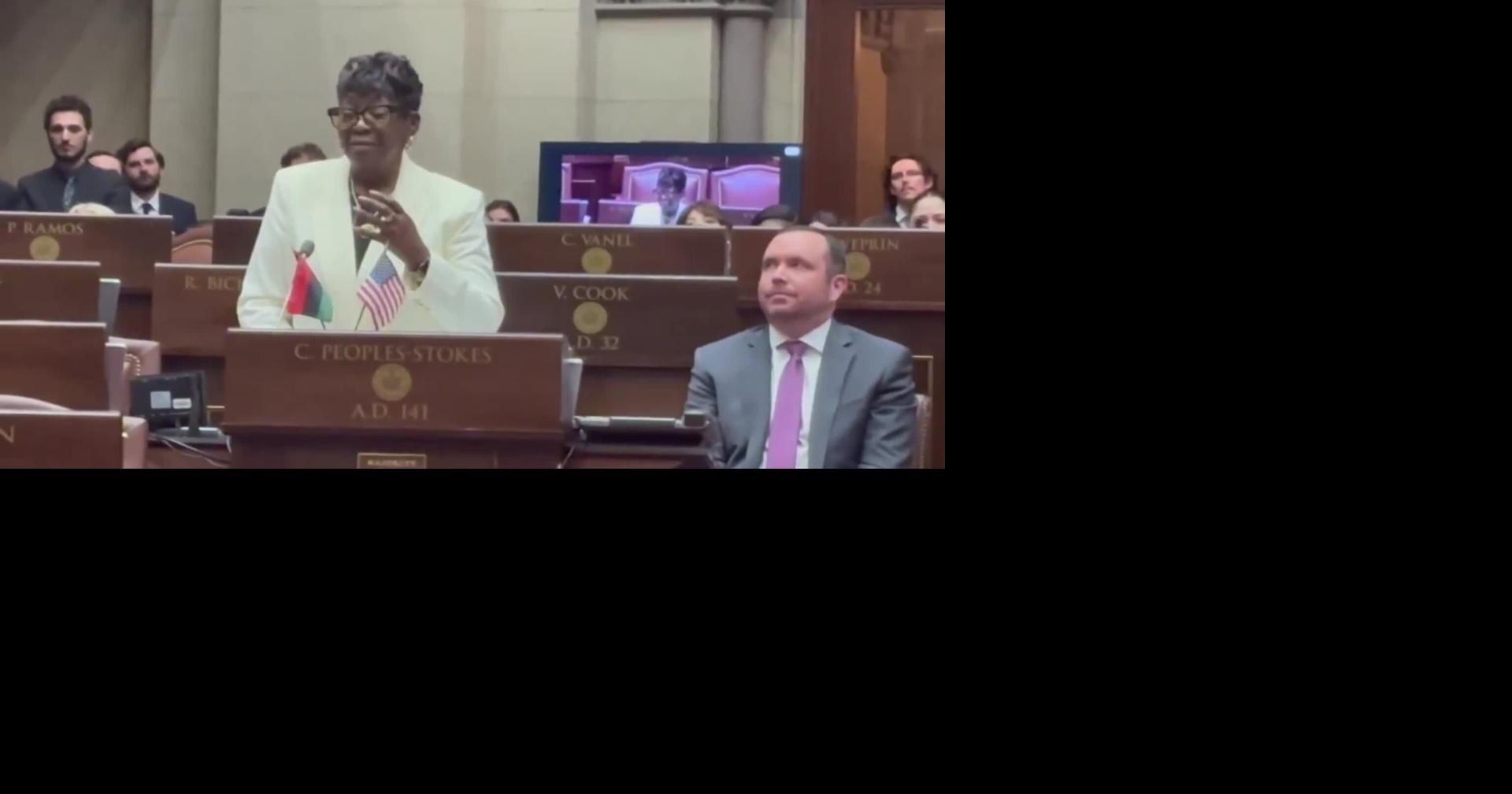 Crystal Peoples-Stokes gives farewell speech at NYS Assembly