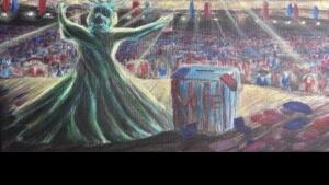 Auburn student wins state art contest with Democracy-themed creation