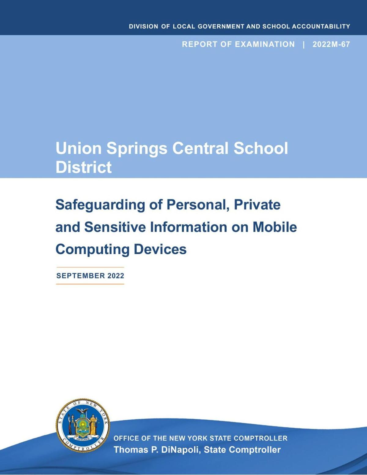 Union Springs audit report