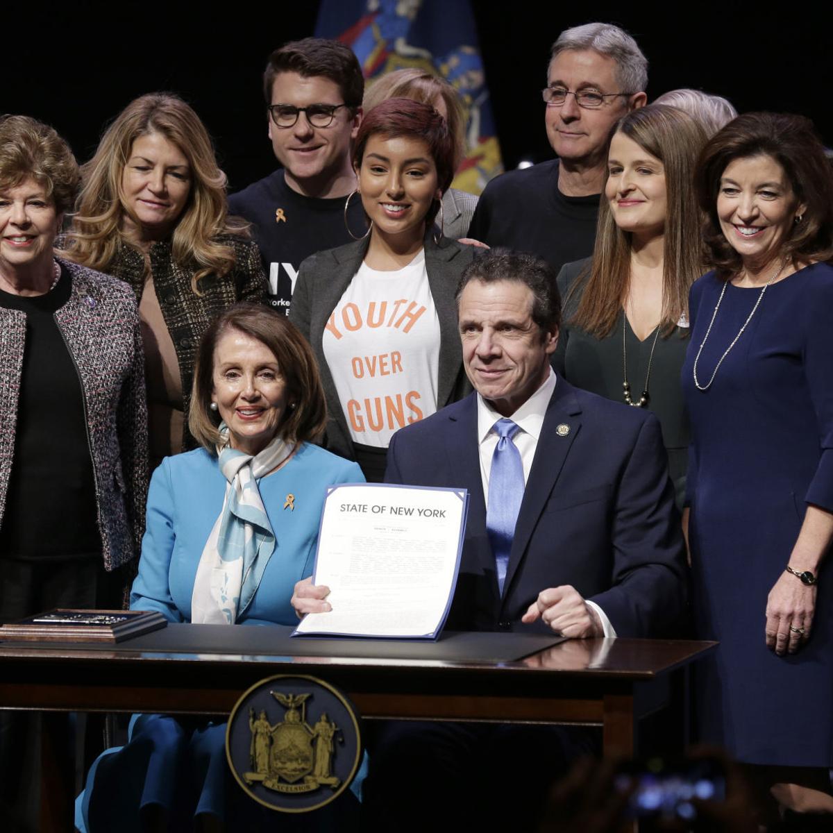 Cuomo Joined By Pelosi Signs Ny Red Flag Law To Prevent Mass