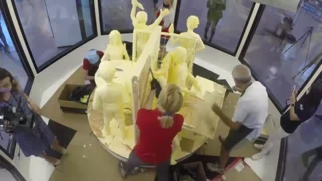 Bye butter! Watch butter sculpture dismantled after 2019 NYS Fair