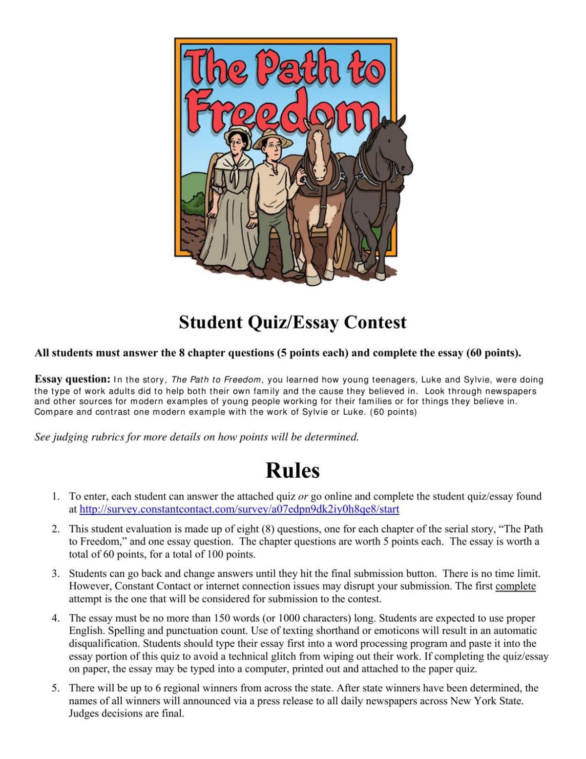 essay on quiz contest You can win a trip to new york city when your students enter our annual essay contest. essay on quiz contest You can win a trip to new york city when your students enter our annual essay contest.