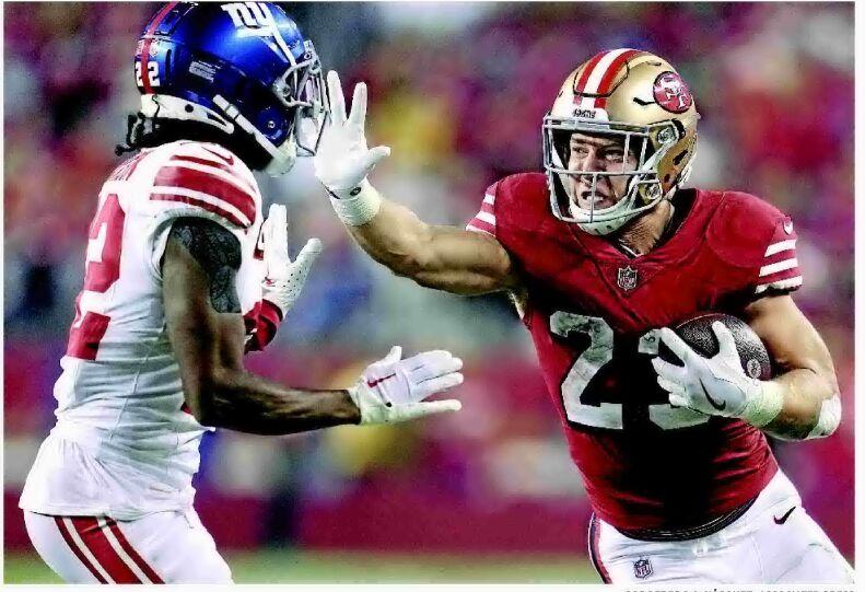 New York Giants lose to San Francisco 49ers 30-12 in Santa Clara, Calif.