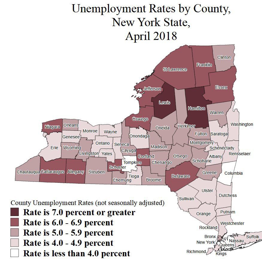 Cayuga County employment lags behind state, nation