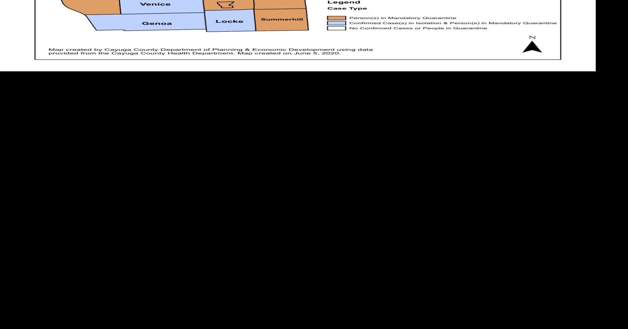 June 6 Cayuga County COVID19 map