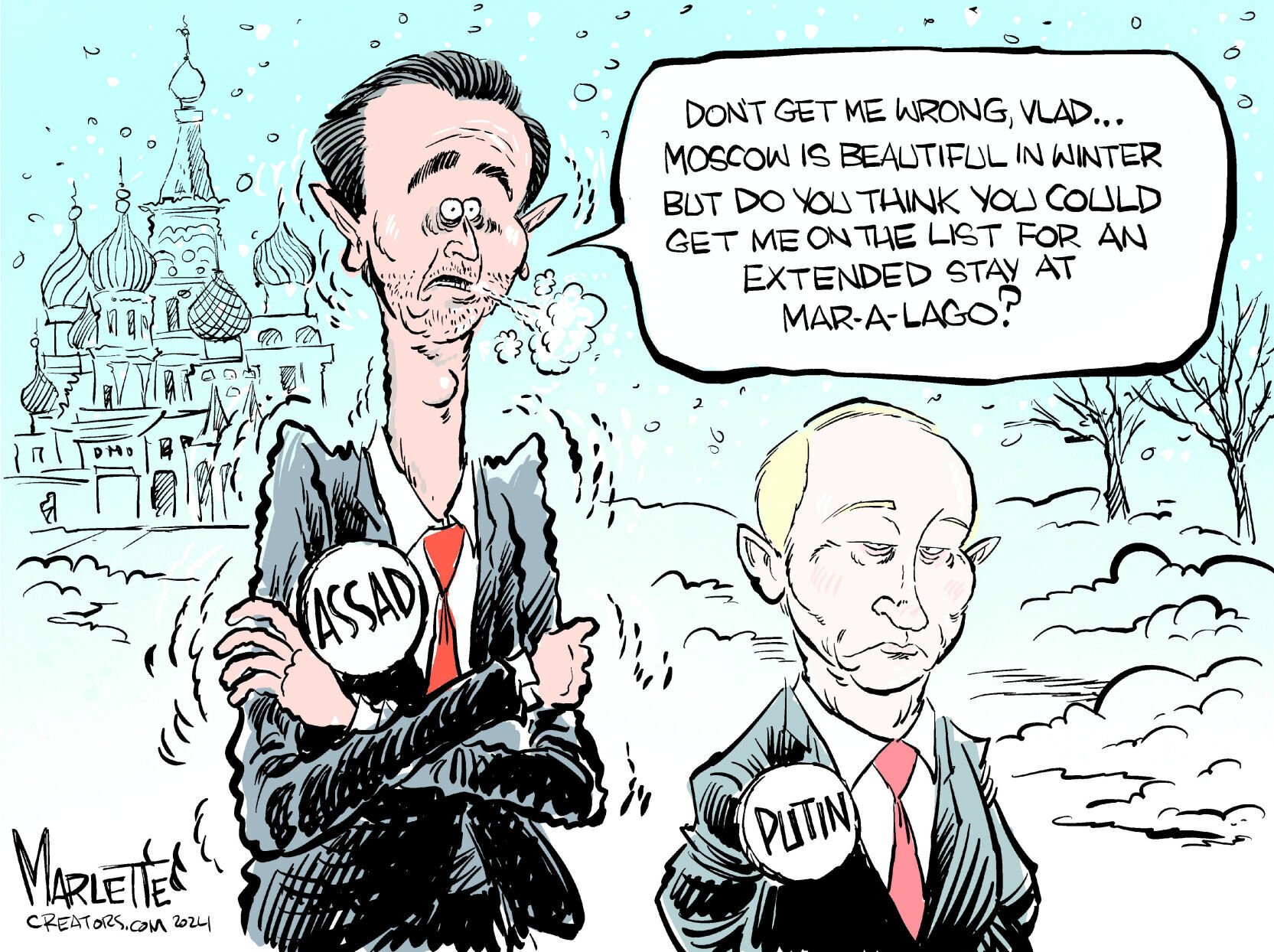 7 Searing Cartoons About Syria's Former Dictator Bashar Al-Assad