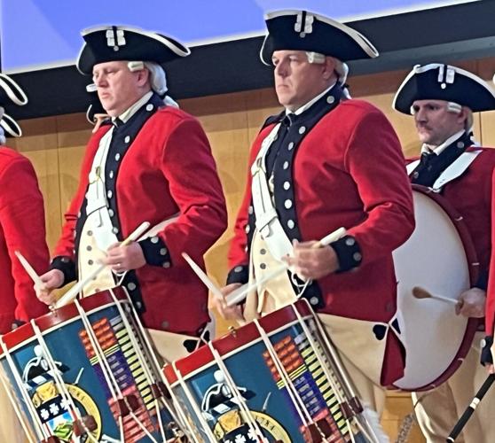Drummers perform at a Dec. 10 appearance of the U.S. Army Old Guard Fife and Drum Corps at the National Constitution Center in Philadelphia. The U.S. Mint held the event to unveil new coin designs.