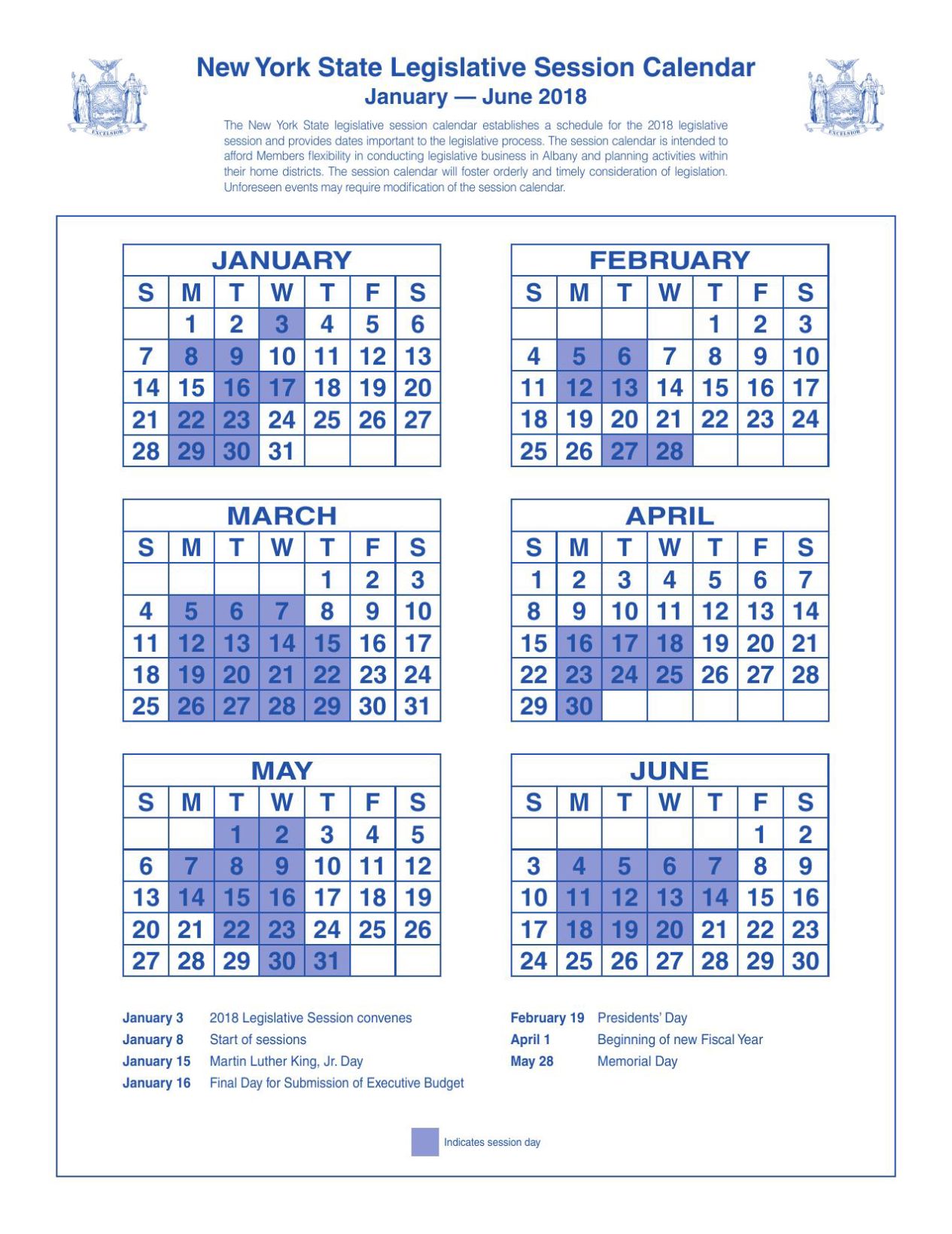 congressional budget calendar
