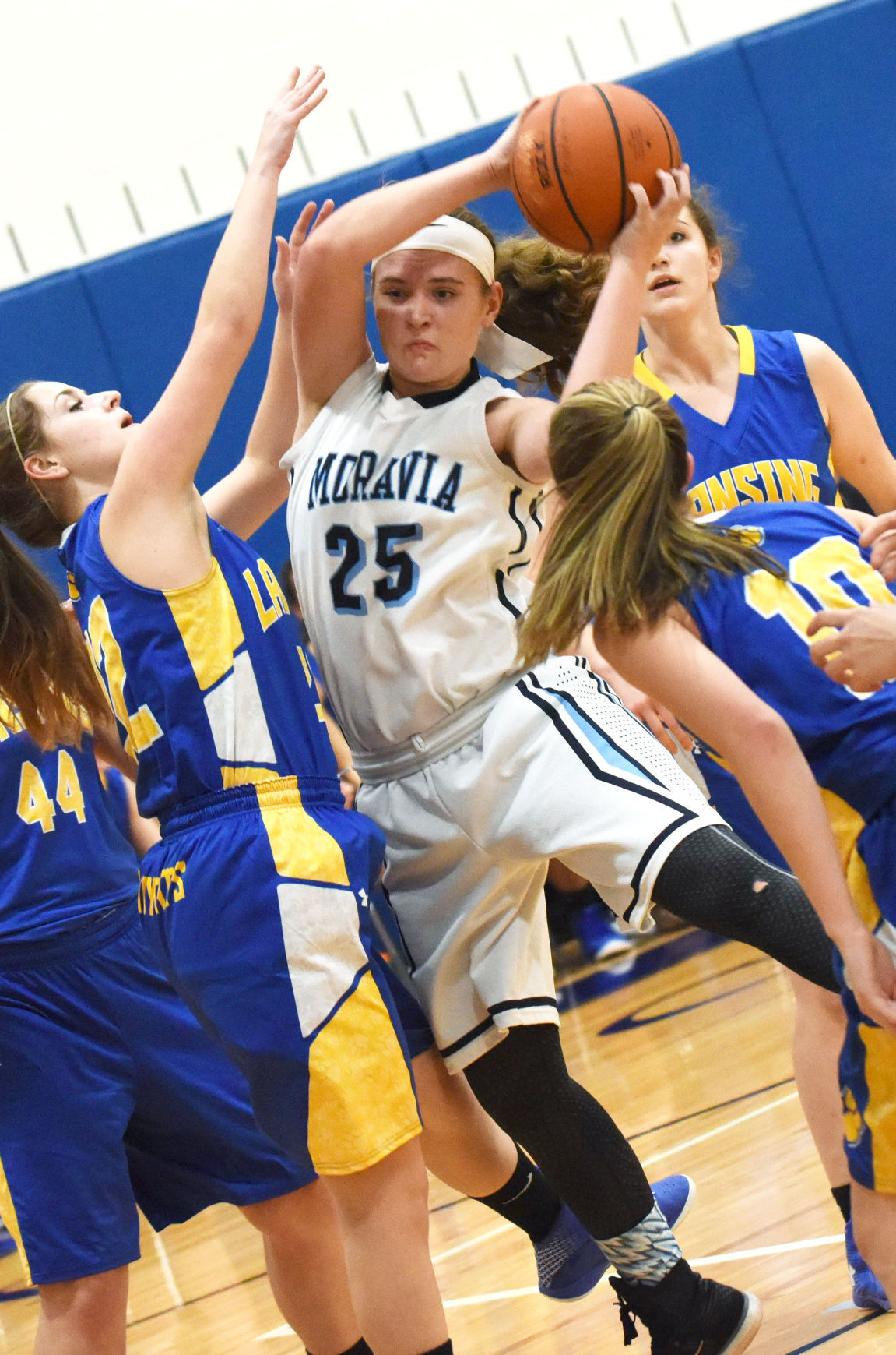 Moravia girls basketball team controls the boards in a big win over