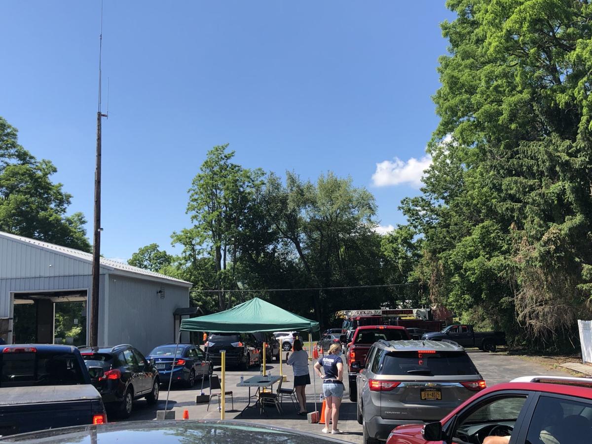 Fleming Fire Department Father's Day Barbecue drive-thru 1