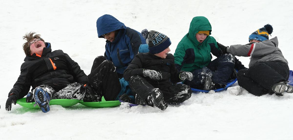 Gallery Gym class sledding at Owasco Elementary School Photo Journal